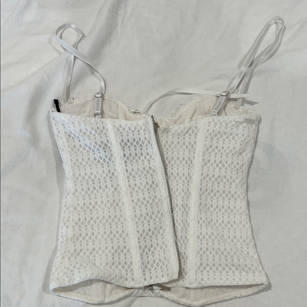 White Fox White Corset Top - Picture 2 of 3
